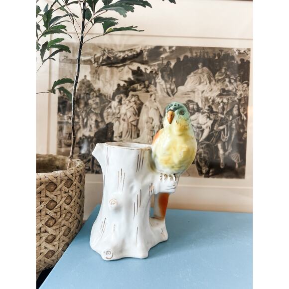 Vintage Parrot Bud Vase - Gold Castle Japan -‎ Excellent Condition - Picture 1 of 5